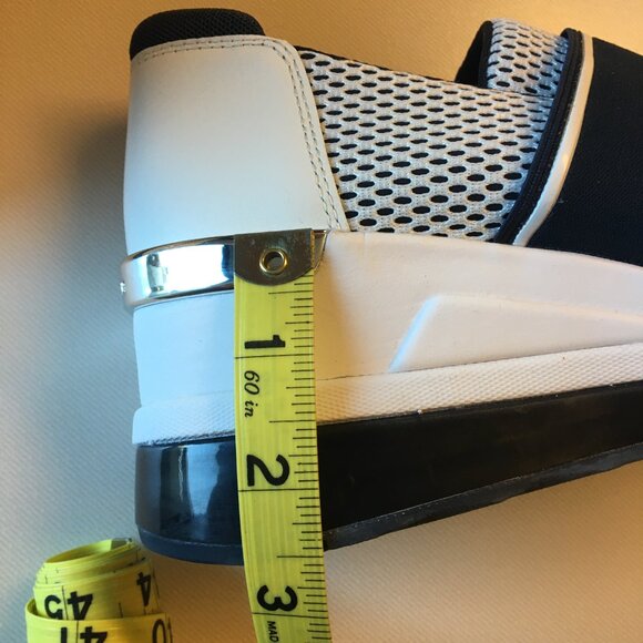 Michael Michael Kors Felix Extreme Trainer Size 10m White Navy Slip On Wedge - Picture 13 of 14